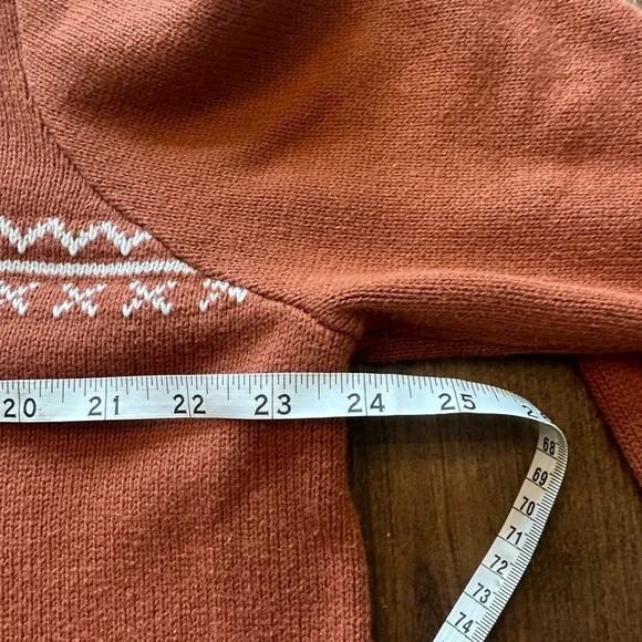 Cotton Rye Brown Sweater with White Cow Pattern - Picture 6 of 7